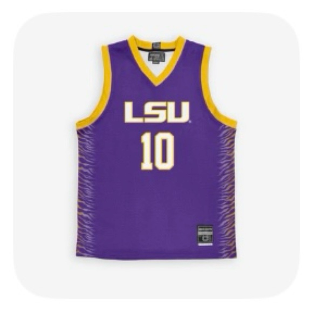 Angel Reese Champs Purple and Yellow Athletic Jersey